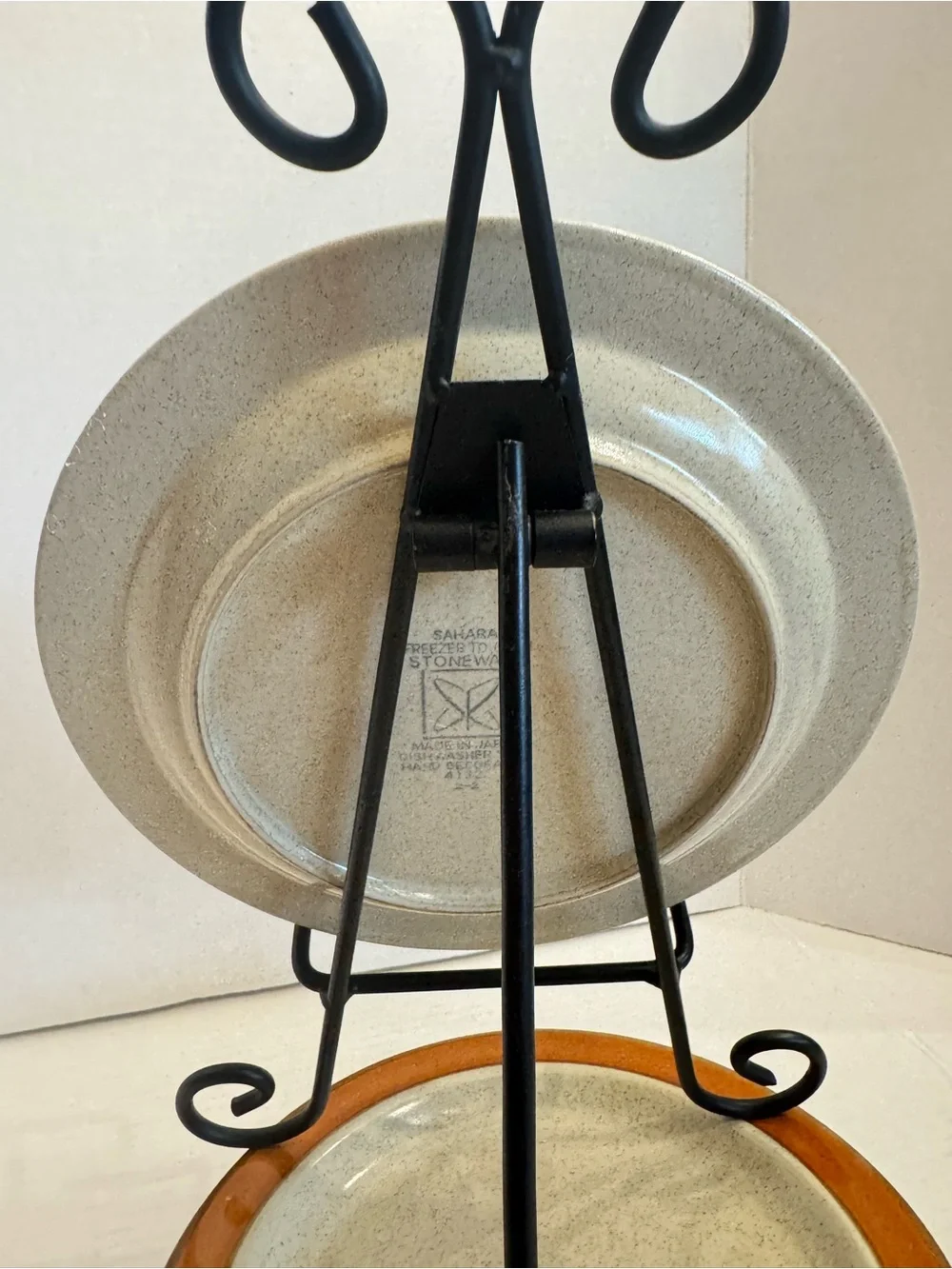 Lot of 4 Sears Sahara Orange Rim Salad Plate 7 1/8